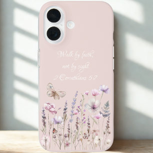 Funda iPhone 16 Verso Bíblico Floral