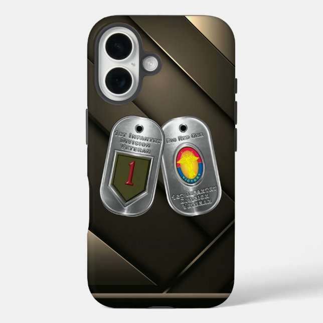 Funda iPhone 16 Veterano de la 1.ª División de Infantería (Reverso )