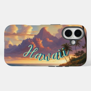 Funda iPhone 16 Viaje de estilo vintage en Hawái Honolulu Mid-Paci