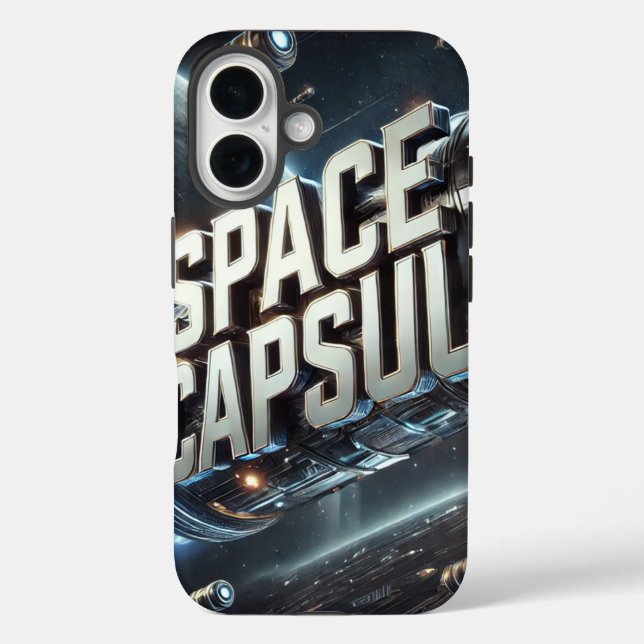 Funda iPhone 16 "Viaje Más Allá: La odisea de la cápsula espacial" (Reverso )