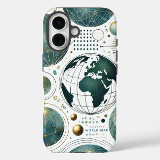 Funda iPhone 16 Viajero global: Estuche para iPhone World de Moda
