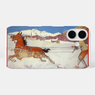 Funda iPhone 16 Viajes Antiguos, Invierno en Engadin Suiza