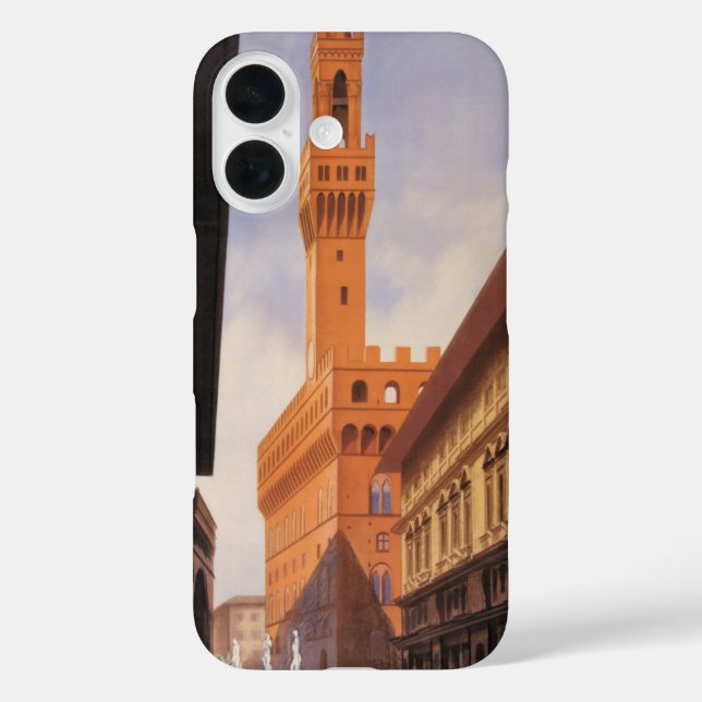 Funda iPhone 16 Viajes de época, Palazzo Vecchio, Florencia, Itali (Reverso )