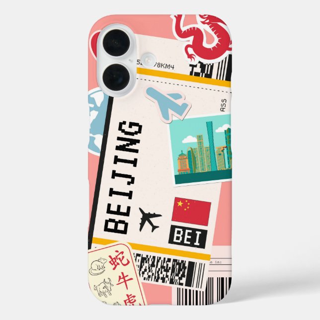 Funda iPhone 16 Viajes de Pekín (Reverso )