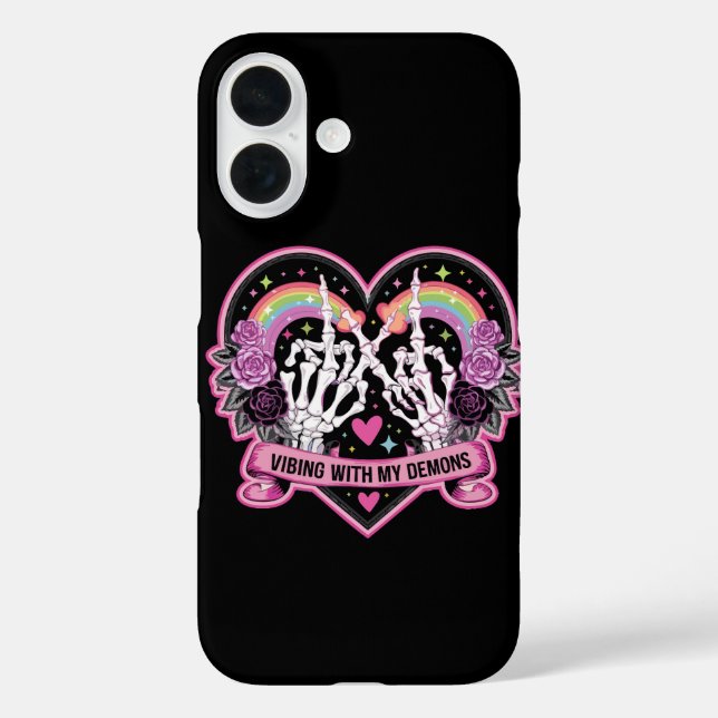 Funda iPhone 16 Vibing with My Demons (Reverso )