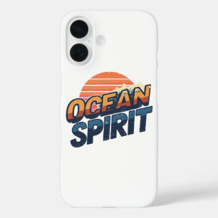Funda iPhone 16 Vibra de playa "Ocean Spirit" vintage