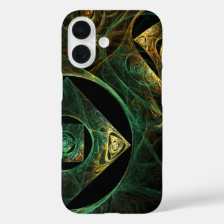 Funda iPhone 16 Vibraciones mágicas Resumen de arte