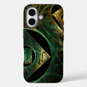 Funda iPhone 16 Vibraciones mágicas Resumen de arte