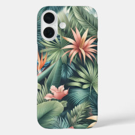 Funda iPhone 16 Vibrante patrón de jungla tropical