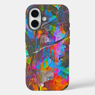 Funda iPhone 16 Vibrante pintura abstracta expresionista