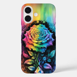 Funda iPhone 16 Vibrante Rosa arcoiris