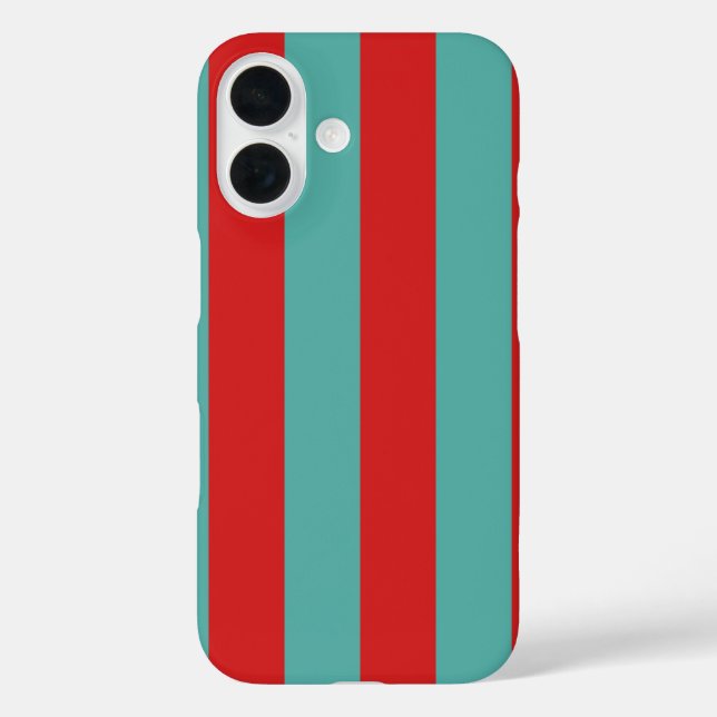 Funda iPhone 16 Vibrantes tiras de sirena de postales (Reverso )