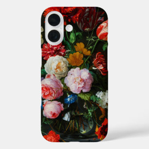 Funda iPhone 16 Vida con flores en una bolsa de vidrio