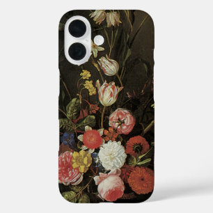 Funda iPhone 16 Vida Muerta Floral Barroca Antigua Flores en Jarró