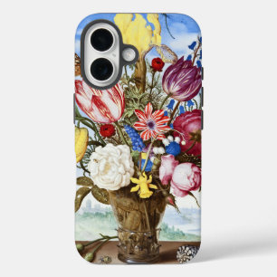 Funda iPhone 16 Vida muerta floral de la Edad de Oro holandesa vin