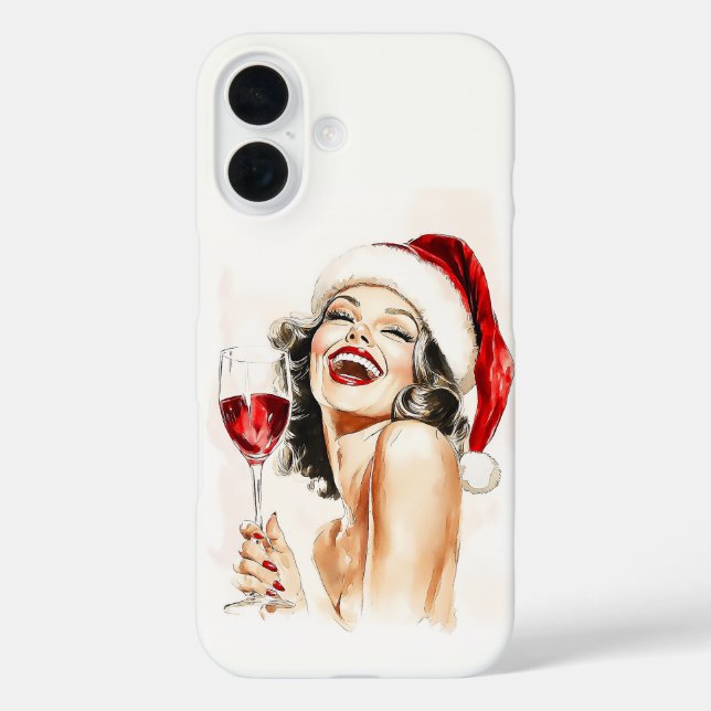 Funda iPhone 16 Viejo feriado en acuarela (Reverso )