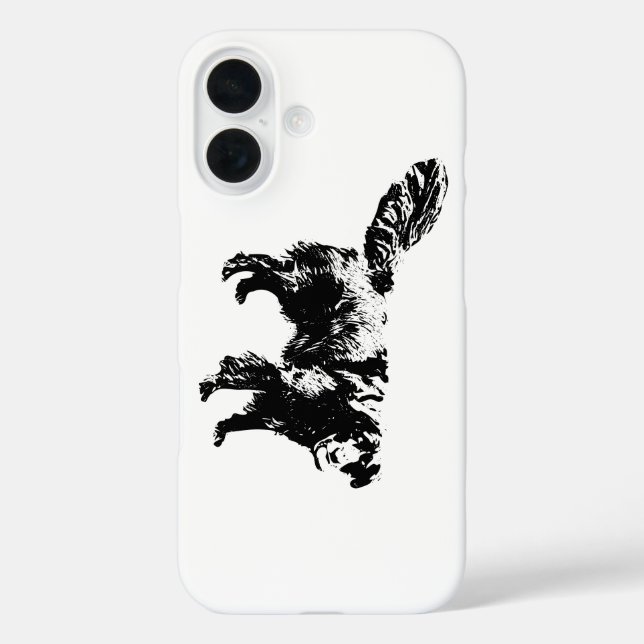 Funda iPhone 16 Vigilancia nocturna, corazón lúgubre (Reverso )