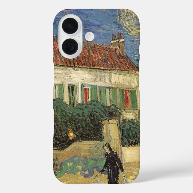 Funda iPhone 16 Vincent van Gogh - Casa Blanca de noche (Reverso )