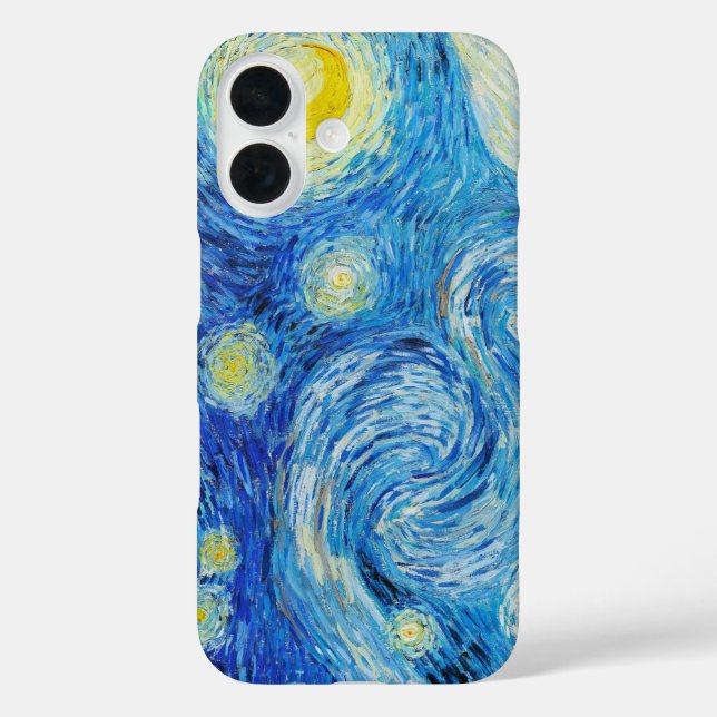 Funda iPhone 16 Vincent Van Gogh es la noche estrellada (Reverso )