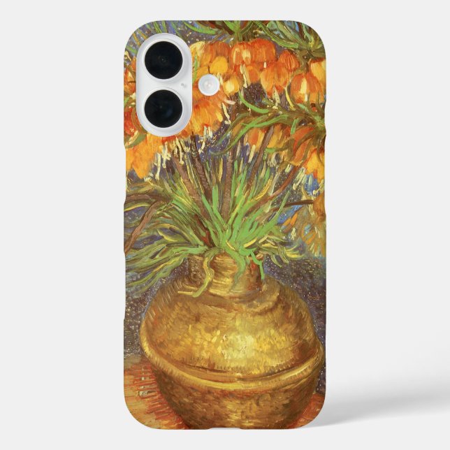 Funda iPhone 16 Vincent van Gogh - Fritillarias en un jarrón de co (Reverso )