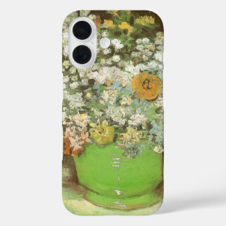 Funda iPhone 16 Vincent van Gogh - Jarrón con zinnias y flores