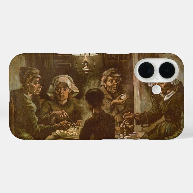 Funda iPhone 16 Vincent van Gogh - Los comedores de patatas (Reverso (Horizontal))