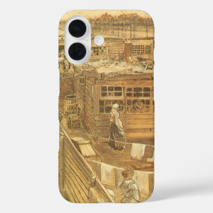 Funda iPhone 16 Vincent van Gogh - Patio del carpintero y lavander