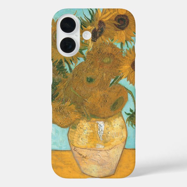 Funda iPhone 16 Vincent van Gogh - Vase con doce girasoles (Reverso )