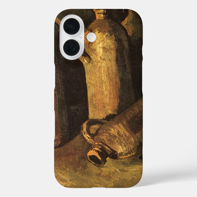 Funda iPhone 16 Vincent van Gogh - Vida fija con 4 botellas de pie (Reverso )
