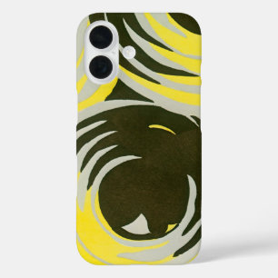 Funda iPhone 16 Vintage Art Deco Pochoir Jazz Círculos Geométricos