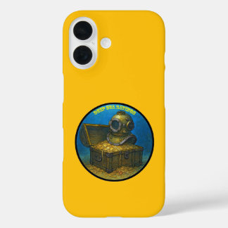 Funda iPhone 16 Vintage Diving Helmet on a Treasure Chest URM