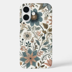 Funda iPhone 16 Vintage Floral
