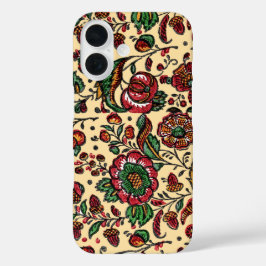 Funda iPhone 16 Vintage Indian Cotton Chintz Fabric