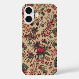 Funda iPhone 16 Vintage Labor de Aguja Floral Antiguo para Muebles