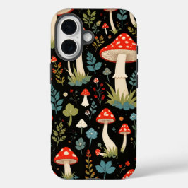 Funda iPhone 16 Vintage Mushroom Phone Case