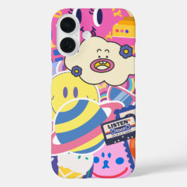 Funda iPhone 16 Vintage retro estético pastoral cutáneo Y2K/90