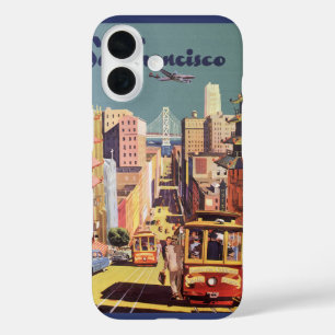 Funda iPhone 16 Vintage San Francisco Cable Carros Viaje Afiche Ar