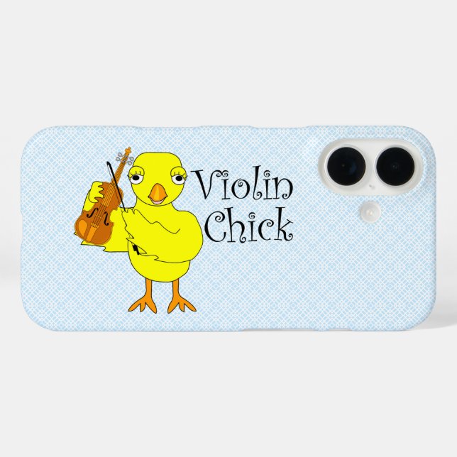 Funda iPhone 16 Violin ChickText (Reverso (Horizontal))