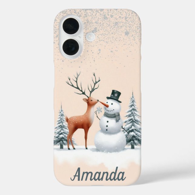 Funda iPhone 16 Visitante sorpresa de Snowman (Reverso )