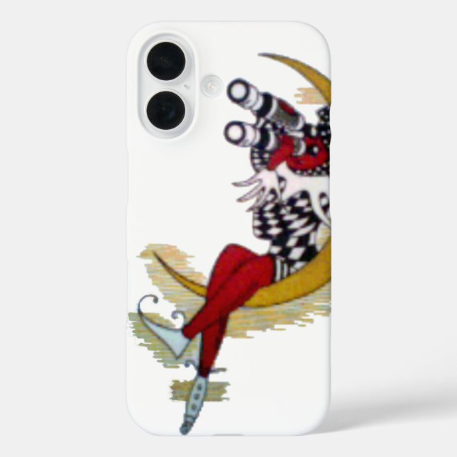 Funda iPhone 16 Vista cósmica: El elfo en la aventura lunar (Reverso )