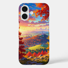 Funda iPhone 16 Vista de la cima de la colina del otoño