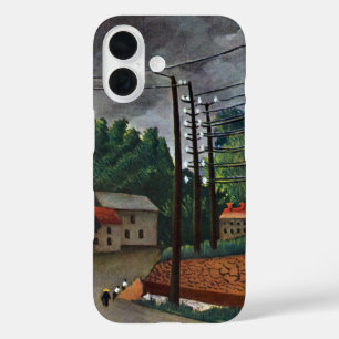 Funda iPhone 16 Vista de Malakoff de Henri Rousseau, Arte Vintage
