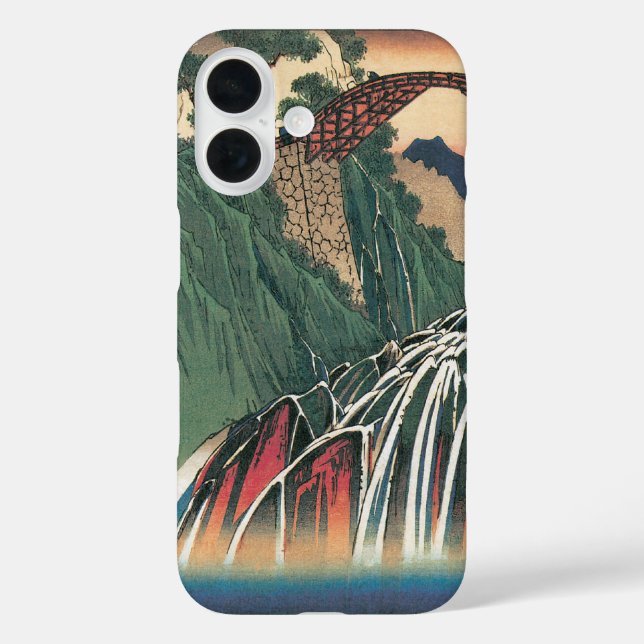 Funda iPhone 16 Vista del puente sobre el río Ina, Nojiri por Hiro (Reverso )
