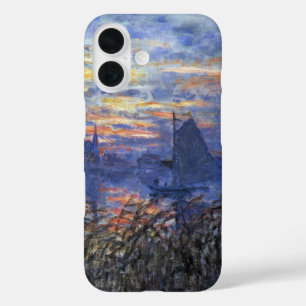 Funda iPhone 16 Vista marina con una puesta de sol de Claude Monet