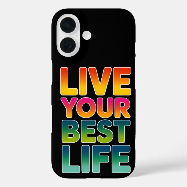 Funda iPhone 16 Vive tu mejor vida (Reverso )