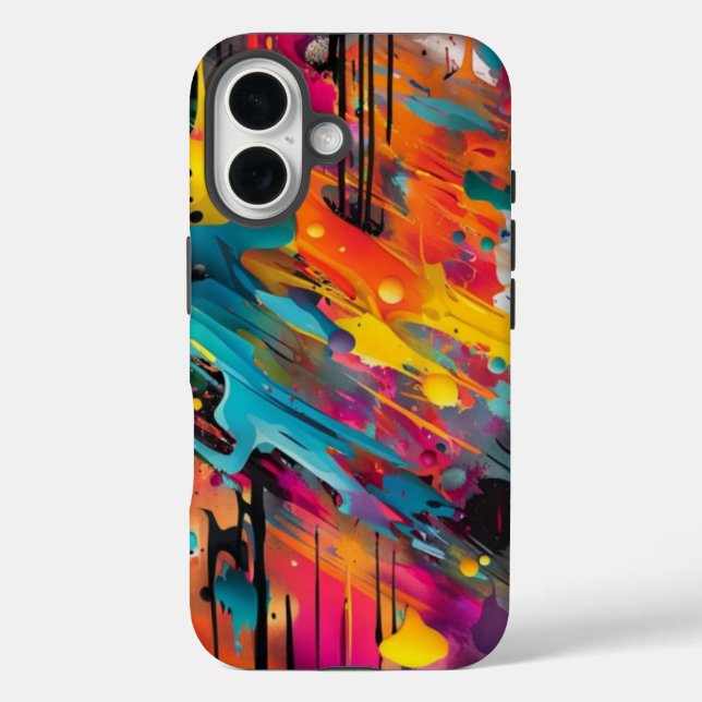 Funda iPhone 16 Vivid Chaos Splash Graffiti (Reverso )