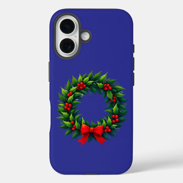 Funda iPhone 16 Vocación de navidades con arco rojo (Reverso )