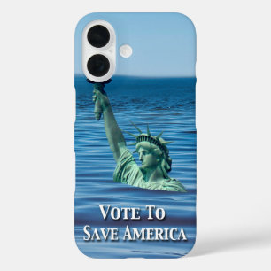 Funda iPhone 16 Vota para Salvar a América en estas Elecciones