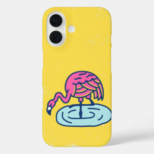 Funda iPhone 16 Wading in Sunshine Flamingo Chill