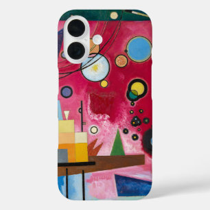Funda iPhone 16 Wassily Kandinsky Heavy Red 1924 Arte Abstracto